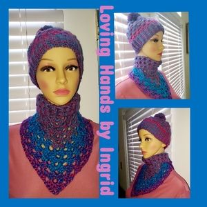 2 pc hat and neckwarmer set